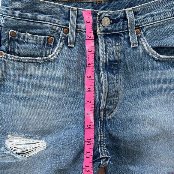 LEVIS 501 Skinny distressed 28 x 28 jeans denim - Picture 4 of 8